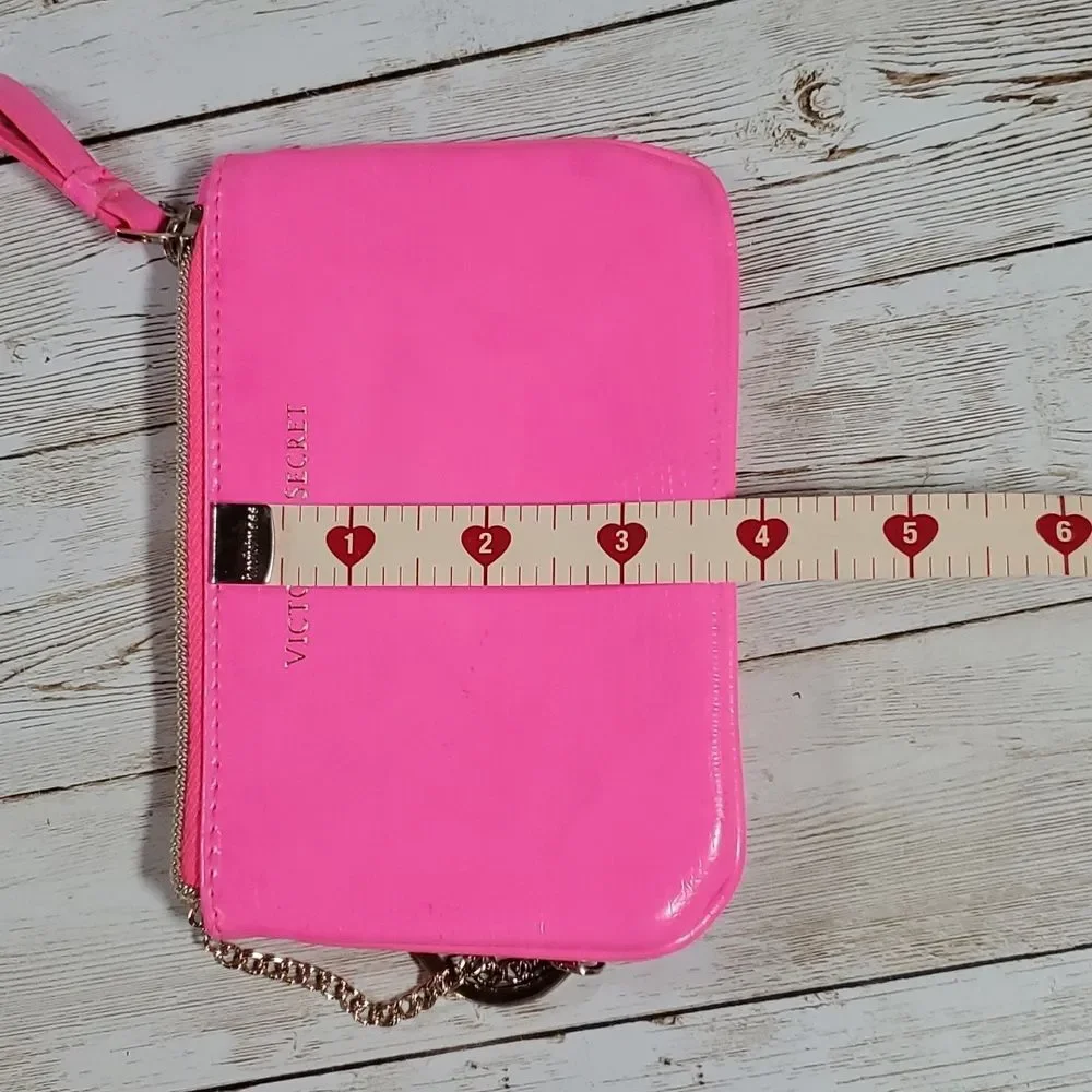 2 Victoria's Secret Bags‎ Cosmetic & Change Purse Rainbow Sequin & Pink Pleather